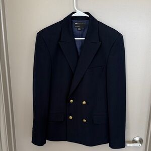 ASOS Navy Blazer with Gold Accents